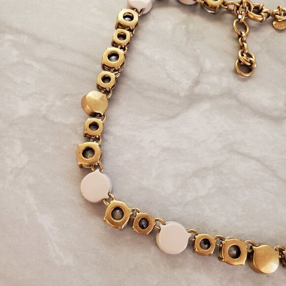 ✨ RARE HTF J.Crew Brulee Mercury Glass Rhinestone Crystal Statement Necklace ✨ - Picture 11 of 15